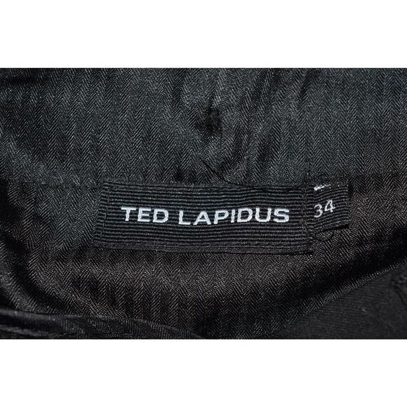 Ted Lapidus Black Flat Front Pants - 34 - Picture 3 of 3
